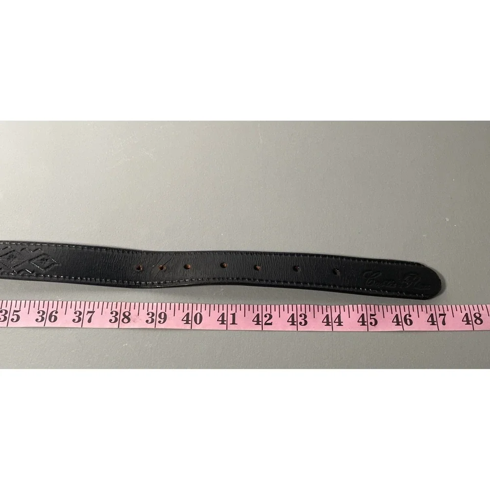 Men's Black Tooled Leather Belt Size‎ 42